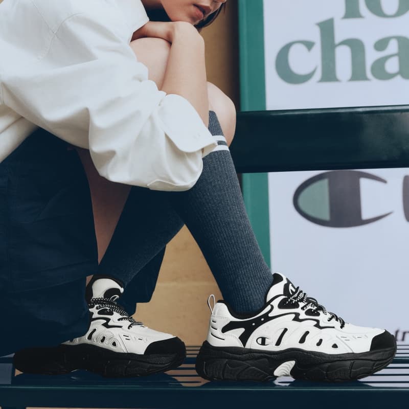 Кроссовки Champion Low Top Massive Sneakers Мужские Молочно-белый Черный - изображение 7