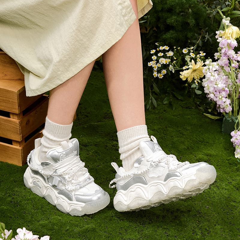 Кроссовки Champion Champ Lava Cake Low Top массивные кроссовки женские серебристо-белые молочно-белые - изображение 8