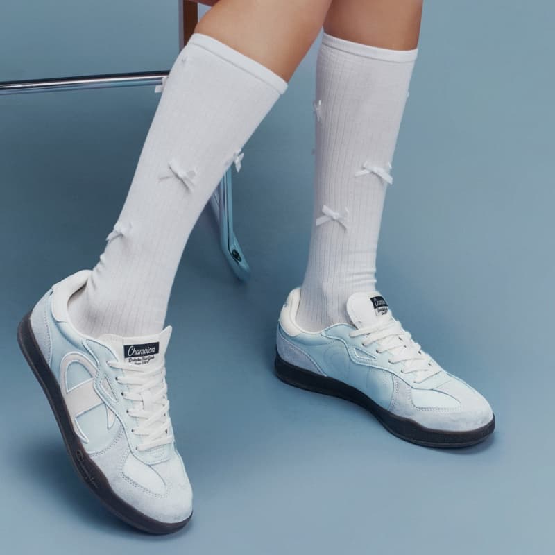 Кроссовки Champion Low Top Повседневная Обувь Женская Песочно-Розовая Qinghui Синяя - изображение 6