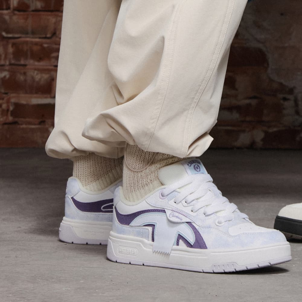 Кроссовки Champion Low Top Скейтборд Обувь Женская Молочно-белая Qinghui Синяя - изображение 7
