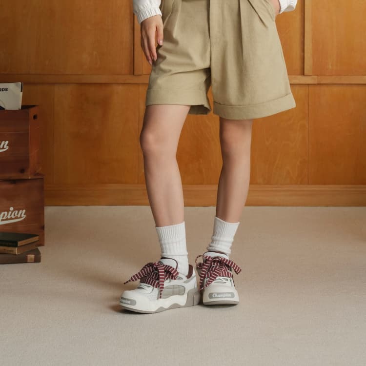 Кроссовки Champion Skate Shoes Low Top Молочно-белый Шишечно-коричневый Женские - изображение 7