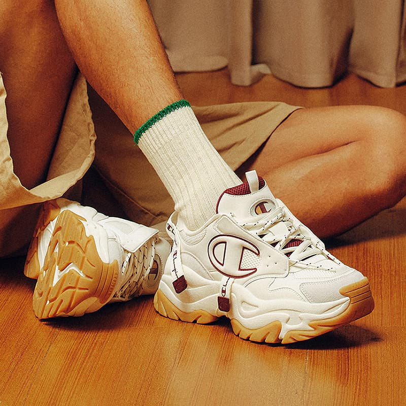 Кроссовки Champion Low Top Massive Sneakers Unisex Молочно-белый Преппи Красный - изображение 7