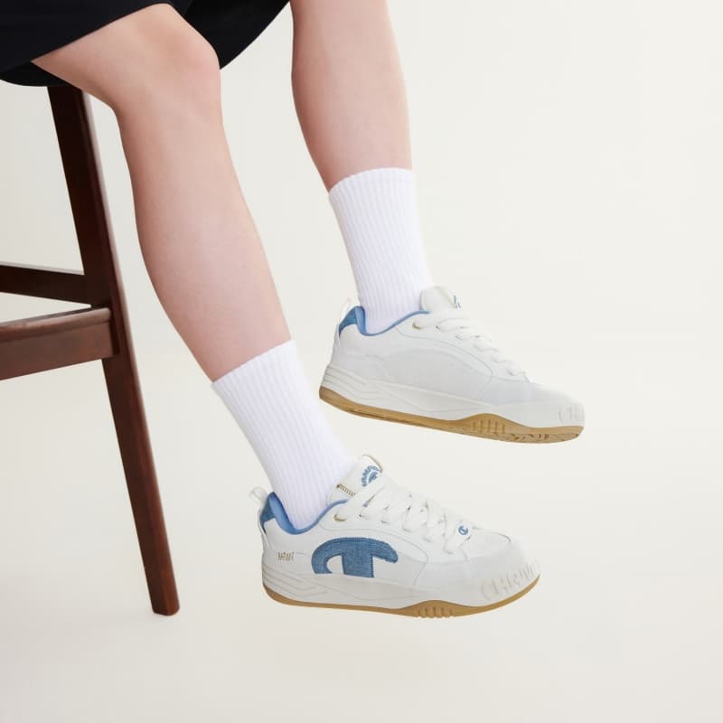 Кроссовки Champion Skate Shoes Low Top Молочно-белый Timeless Blue Женские - изображение 6