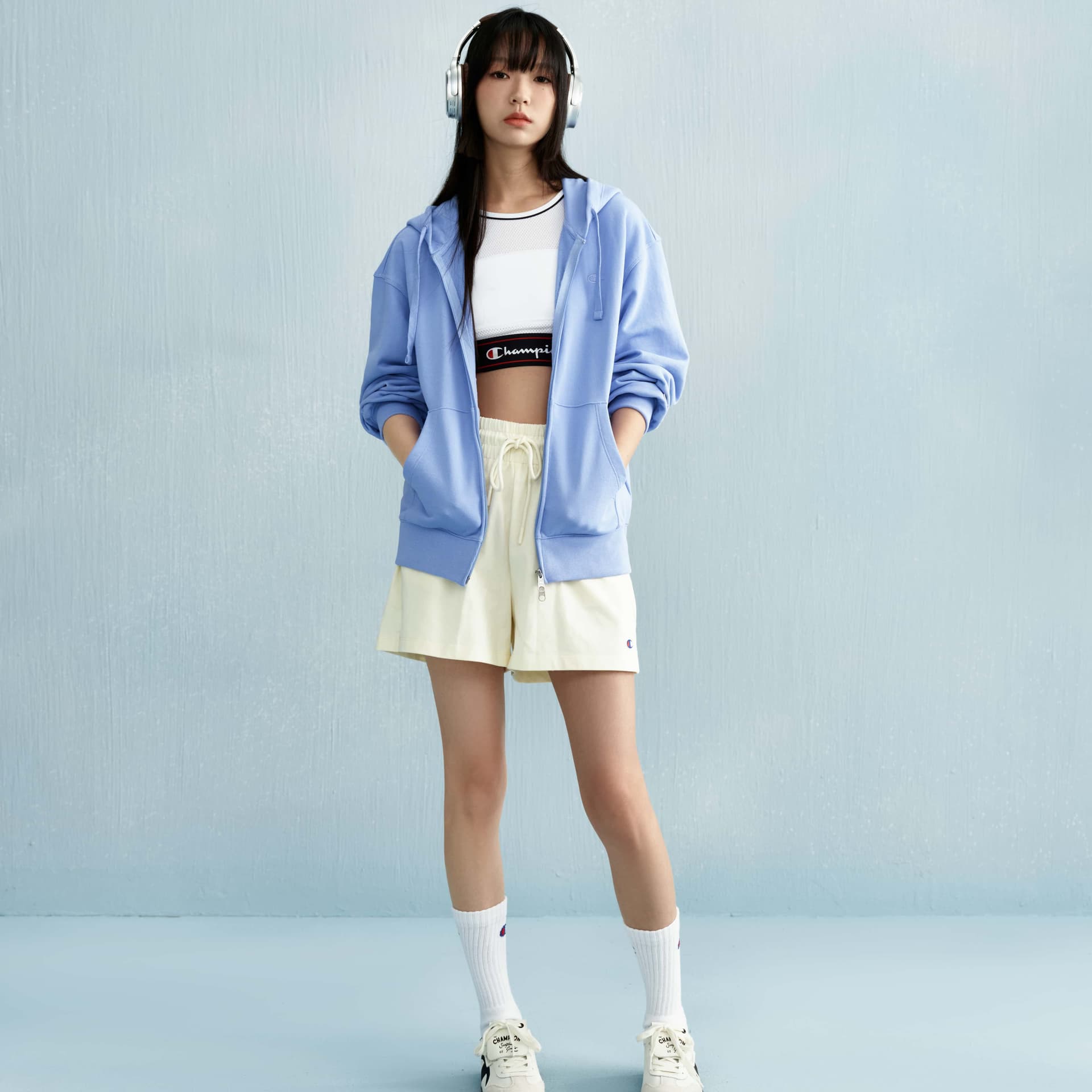 Худи Champion SS24 Icons С капюшоном свободный удобный повседневный длинный Толстовка Европейская версия женский - изображение 4