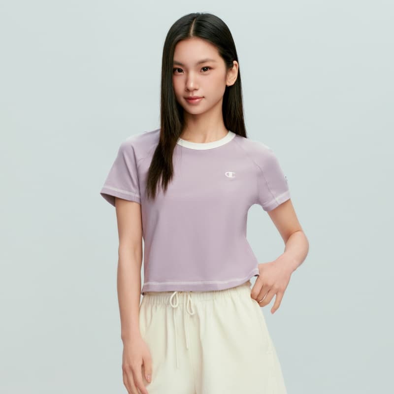 Футболка Champion SS26 RETRO Удобный универсальный модный повседневный футболка с коротким рукавом Версия для США Женский - изображение 5