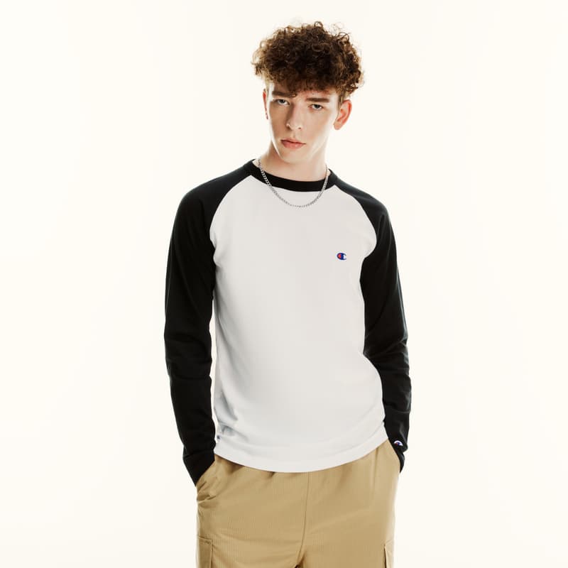 Кофта Champion Long Sleeve Tee White Black - изображение 3