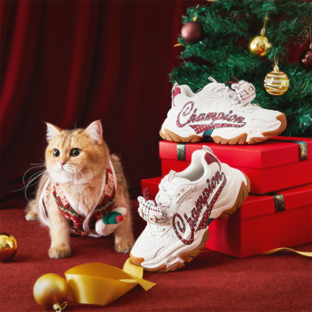 Кроссовки Champion Low Top Massive Sneakers Мужские Молочно-белый Team Красный - изображение 8