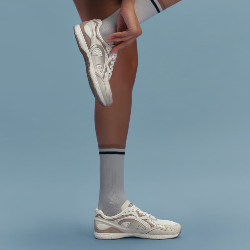 Кроссовки Champion Low Top Повседневная Обувь Женская Лен Молочно-Белый - изображение 6
