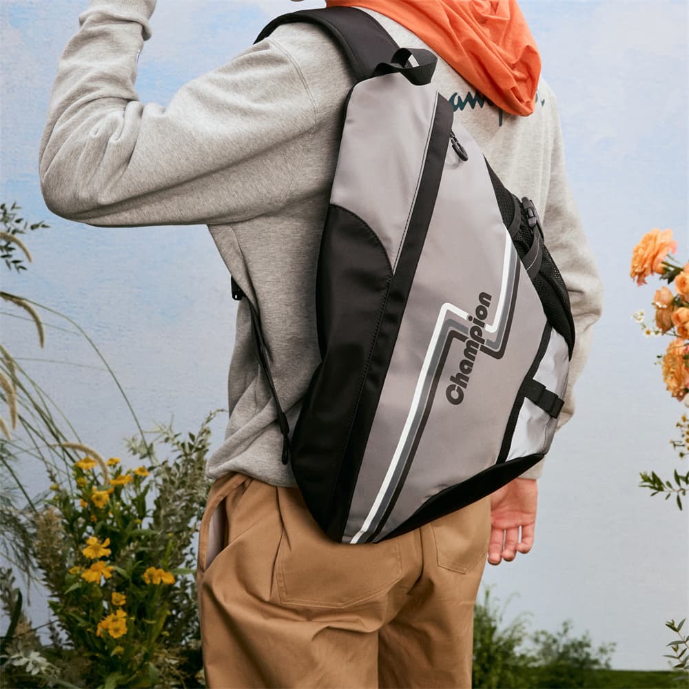Нагрудная сумка Champion Quiver Сумка Слинг Сумка через плечо Стандартная (Standard) Унисекс Дымчатый Серый и Черный - изображение 5