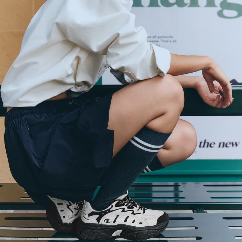 Кроссовки Champion Low Top массивные кроссовки женские Молочно-белый Черный - изображение 7