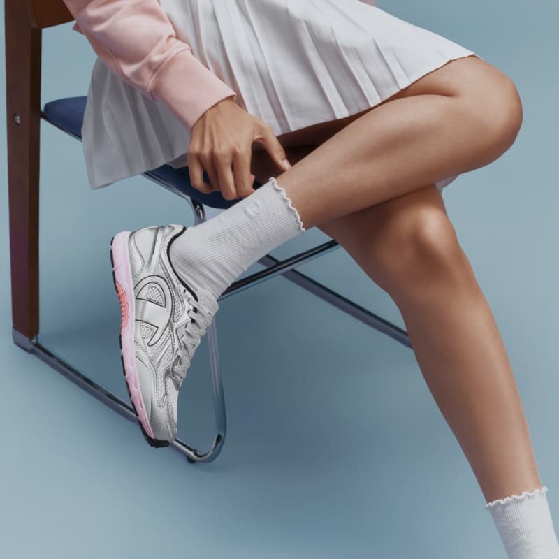 Кроссовки Champion Low Top Повседневная обувь Женская Серебряный Белый Фотонно-серый - изображение 6