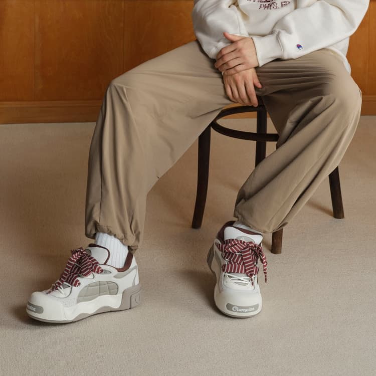 Кроссовки Champion Skate Shoes Low Top Молочно-белый Шишечно-коричневый Мужской - изображение 7