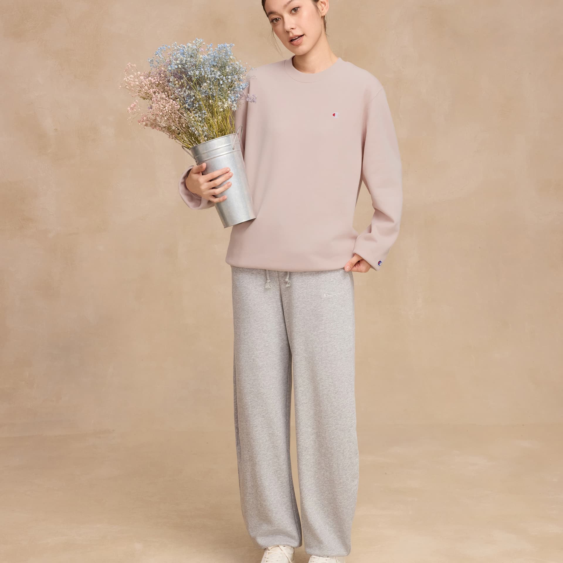 Штаны Champion FW25 Удобный модный универсальный классический минималистичный свободный повседневный контрастные цвета винтаж эластичный манжет спортивные брюки вязаные свитшоты версия для США женский - изображение 5