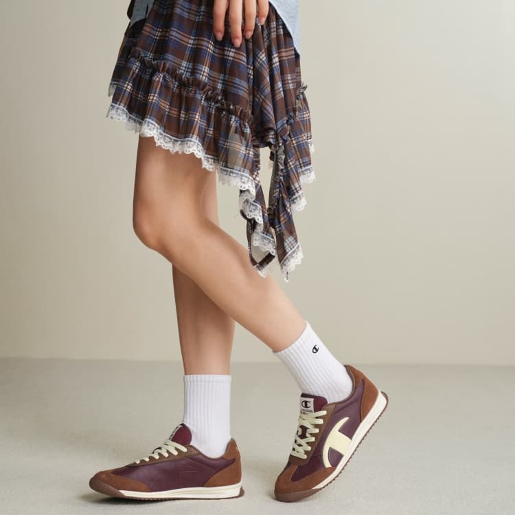 Кроссовки Champion Повседневная обувь Low Топ Бургунди Walnut Женская - изображение 8