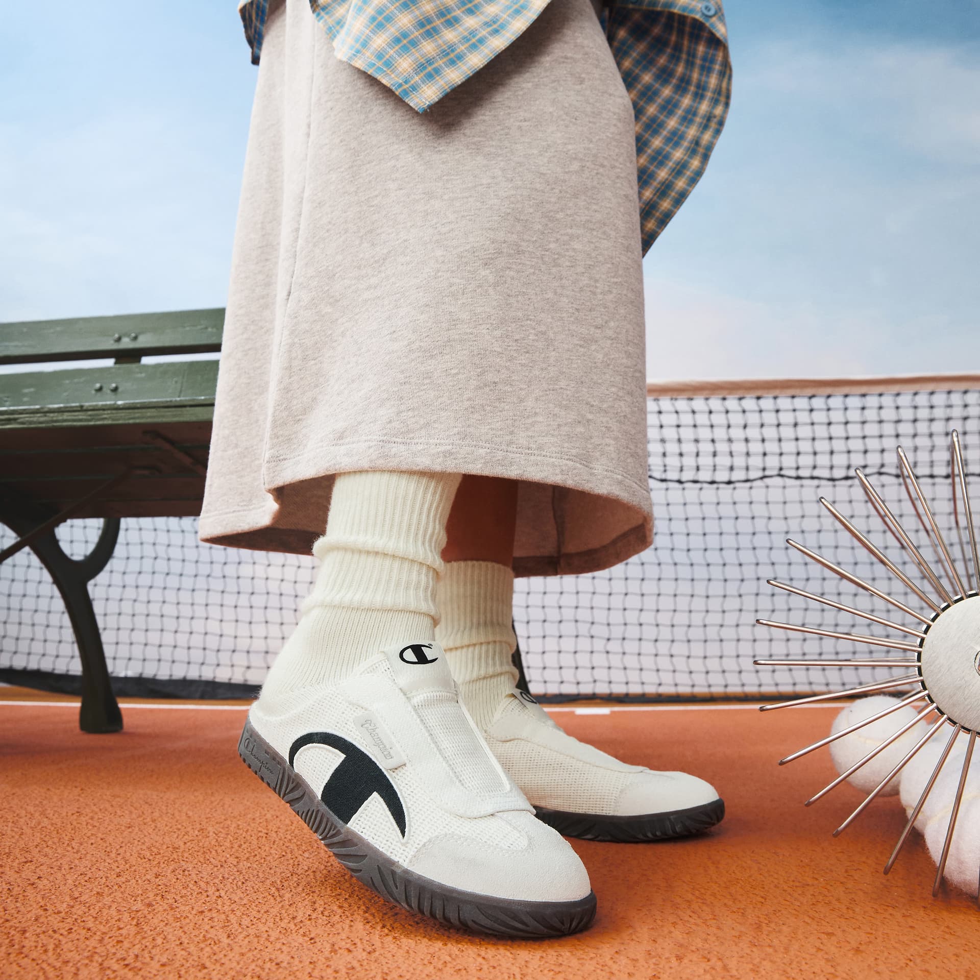 Сандалии Champion Закрытые тапочки Женские Молочно-белый Черный - изображение 6