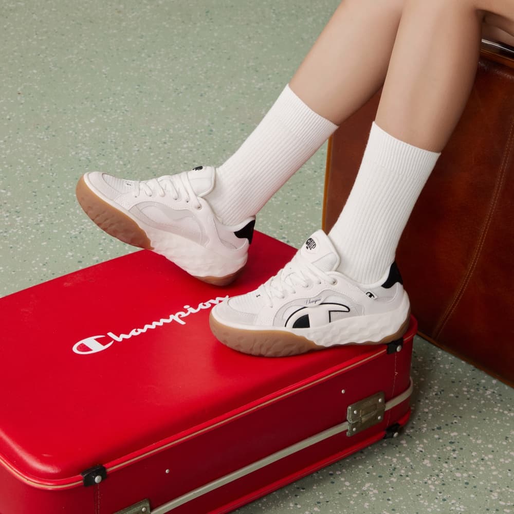Кроссовки Champion Low Top Скейтборд Кроссовки Женские Молочно-белый Черный - изображение 6