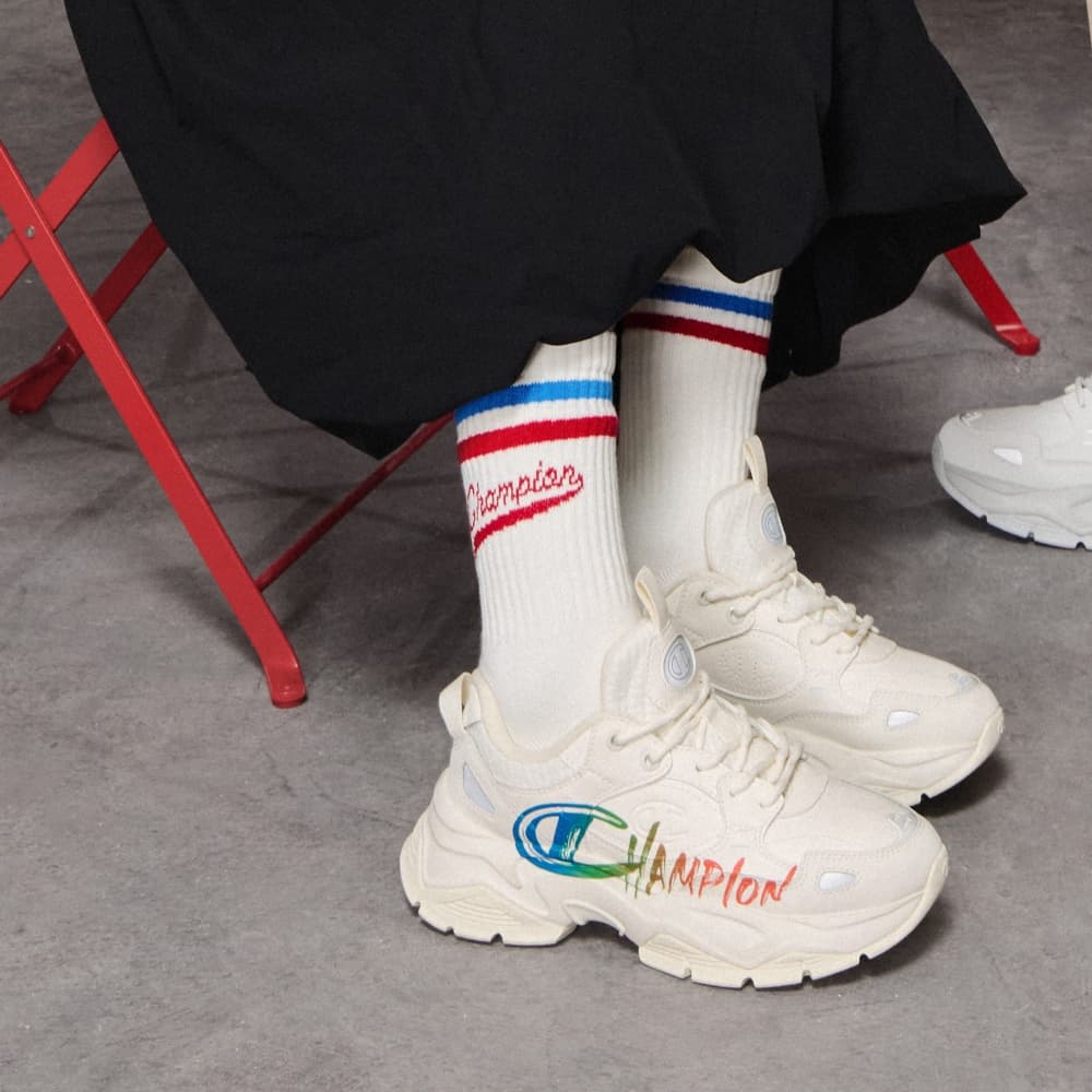 Кроссовки Champion Low Top Crepe Sneakers Женские Молочно-белый CAESAR Синий - изображение 6