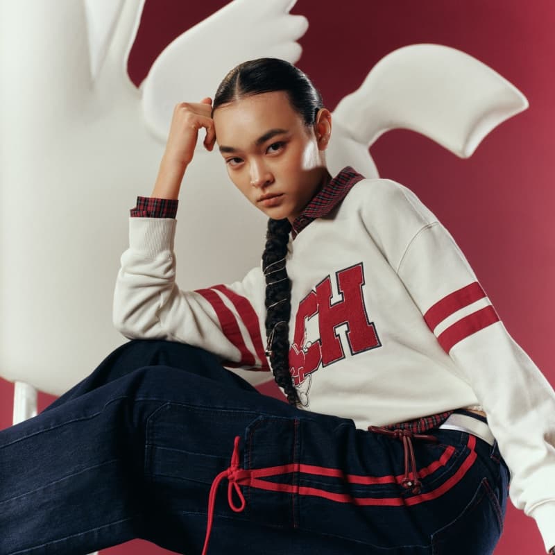 Худи Champion SS26 Year of The Horse Collection Толстовка с вышивкой, круглый вырез, контрастные цвета, американская версия, женская - изображение 4