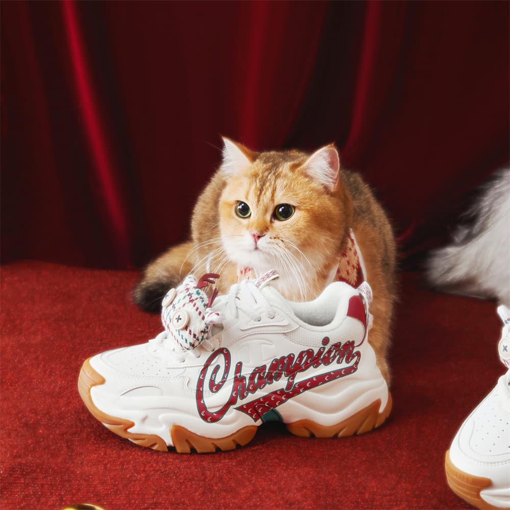 Кроссовки Champion Low Top Massive Sneakers Мужские Молочно-белый Team Красный - изображение 6