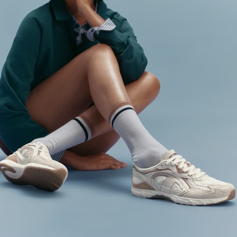 Кроссовки Champion Low Top Повседневная Обувь Женская Лен Молочно-Белый - изображение 7