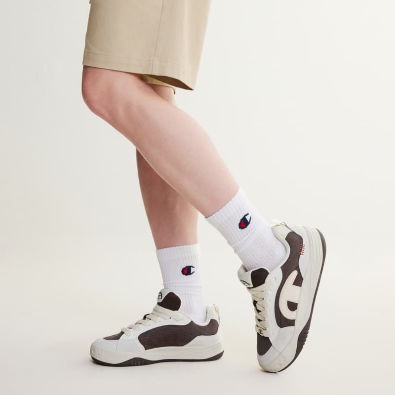 Кроссовки Champion Skate Shoes Low Top Барочный Коричневый Молочный Белый Мужской - изображение 8