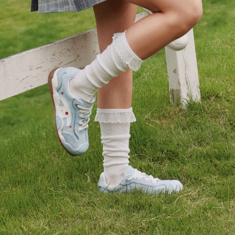 Кроссовки Champion Low-Top Повседневная Обувь Женская Прозрачный Синий Молочно-Белый - изображение 6