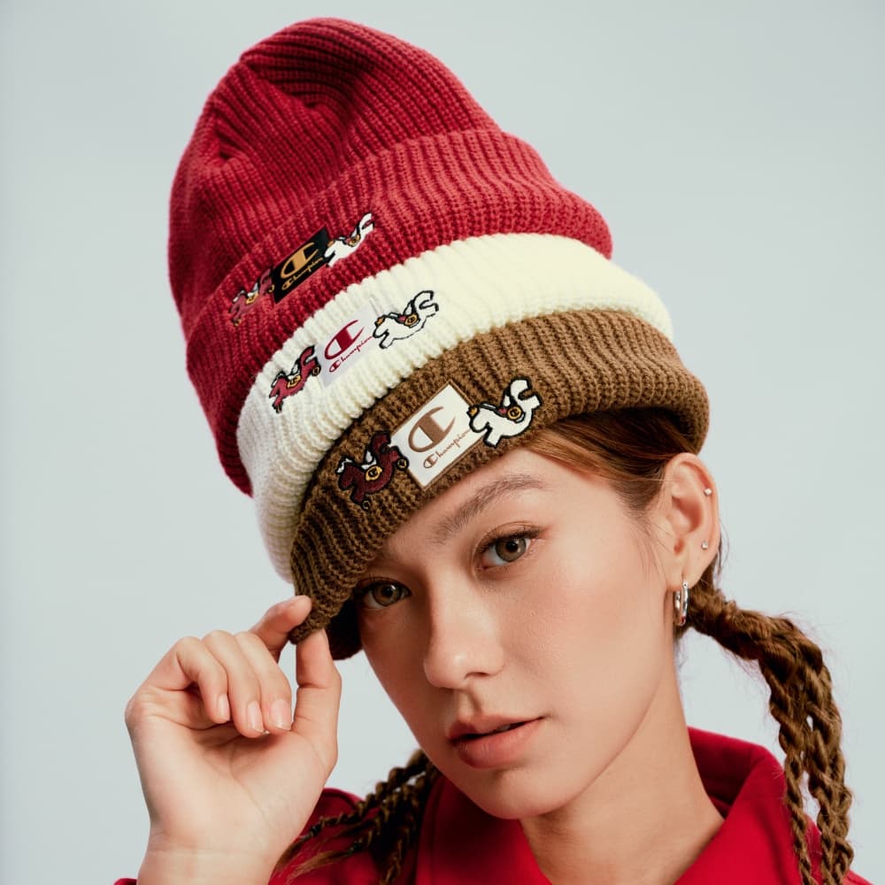 Шапка Champion Horse Year Box Script Beanie Horse SS26 Вышитый узор Универсальный модный повседневный комфортный теплый Шапки-бини Унисекс Парный - изображение 3