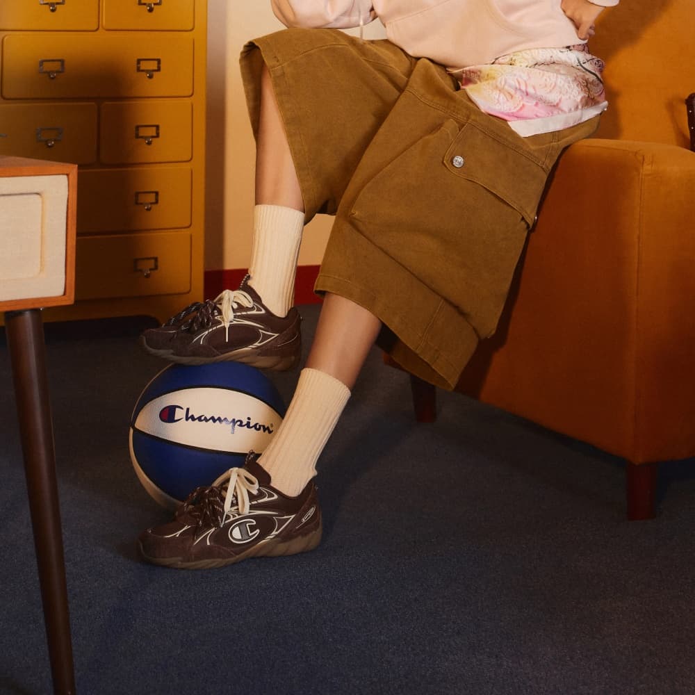 Кроссовки Champion Rochester Low Top Повседневная обувь Женская Шишечно-коричневый Льняная ткань - изображение 6