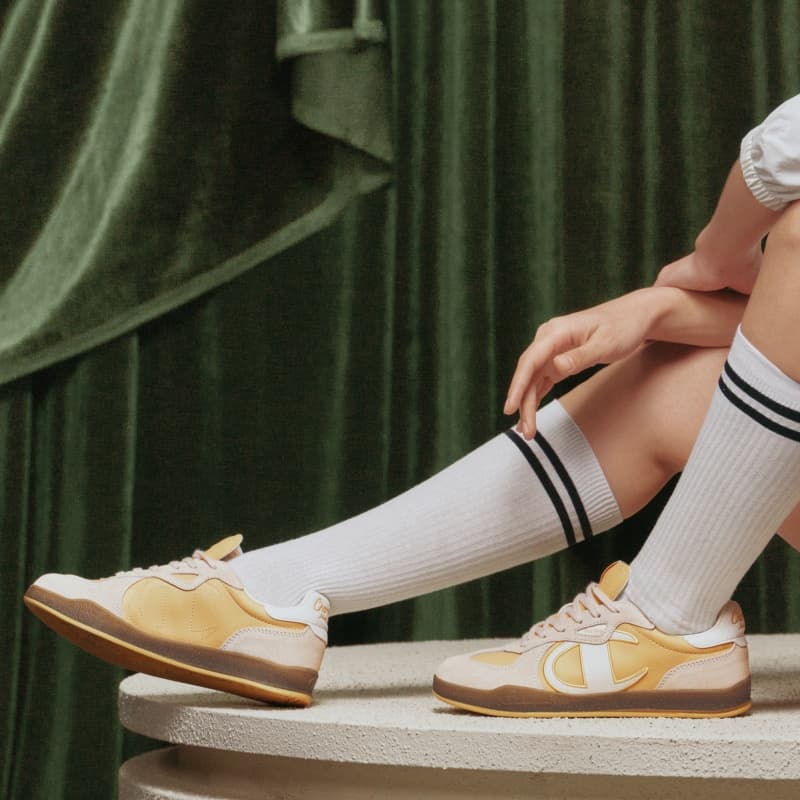 Кроссовки Champion Low Top Повседневная обувь Женская Светлый костный Смола Желтый - изображение 6