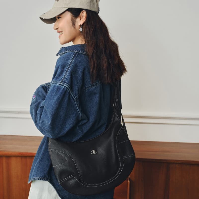 Мини-сумка Champion Lightning Shoulder Bag Unisex Denim Blue Black Чемпион Lightning Плечевая сумка Унисекс Деним Синий Черный - изображение 7