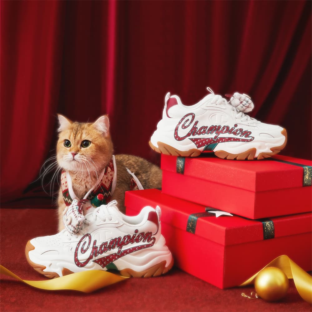 Кроссовки Champion Low Top Crepe Sneakers Женские Молочно-белый Team Красный - изображение 7