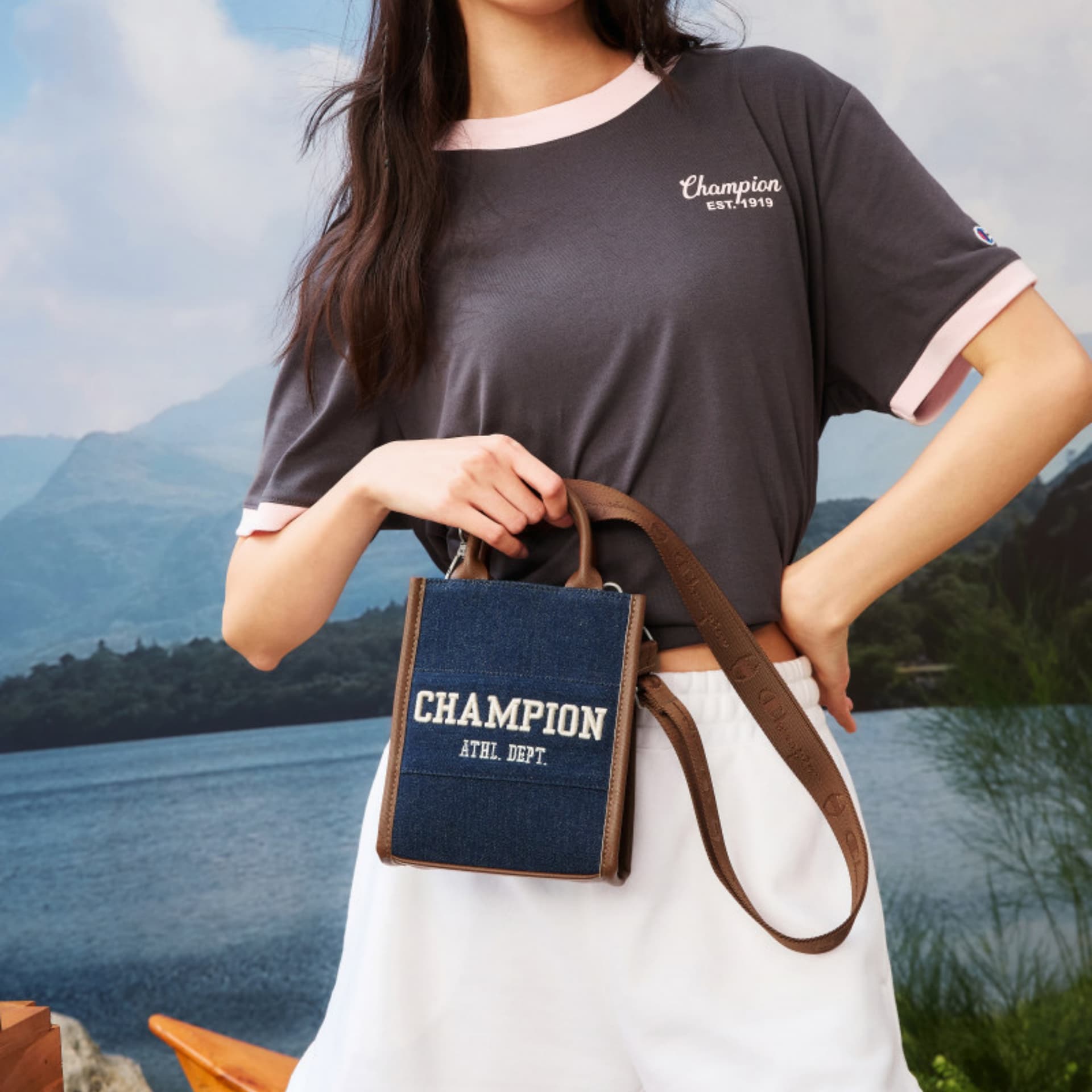 Сумка Champion Ткань Кожа Сумка через плечо Унисекс Разноцветная - изображение 6