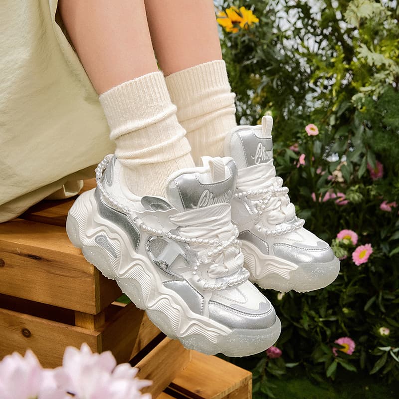 Кроссовки Champion Champ Lava Cake Low Top массивные кроссовки женские серебристо-белые молочно-белые - изображение 7