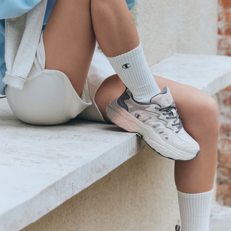 Кроссовки Champion Low Top массивные кроссовки женские Молочно-белый Бархат Светло-коричневый - изображение 7