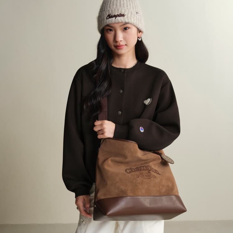 Сумка через плечо Champion Синтетическая кожа Crossbody сумка Унисекс Карамельный коричневый Черный - изображение 5