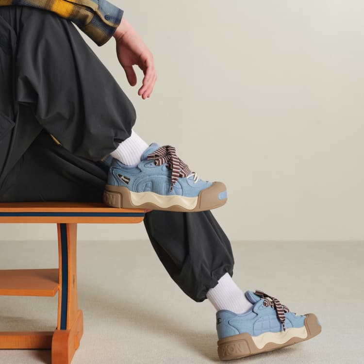 Кроссовки Champion Skate Shoes Low-Top Denim Blue Pine Brown Men's - изображение 7