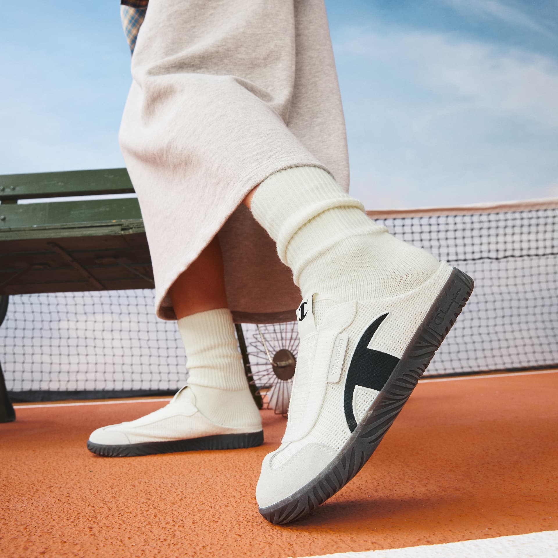Сандалии Champion Закрытые тапочки Женские Молочно-белый Черный - изображение 7