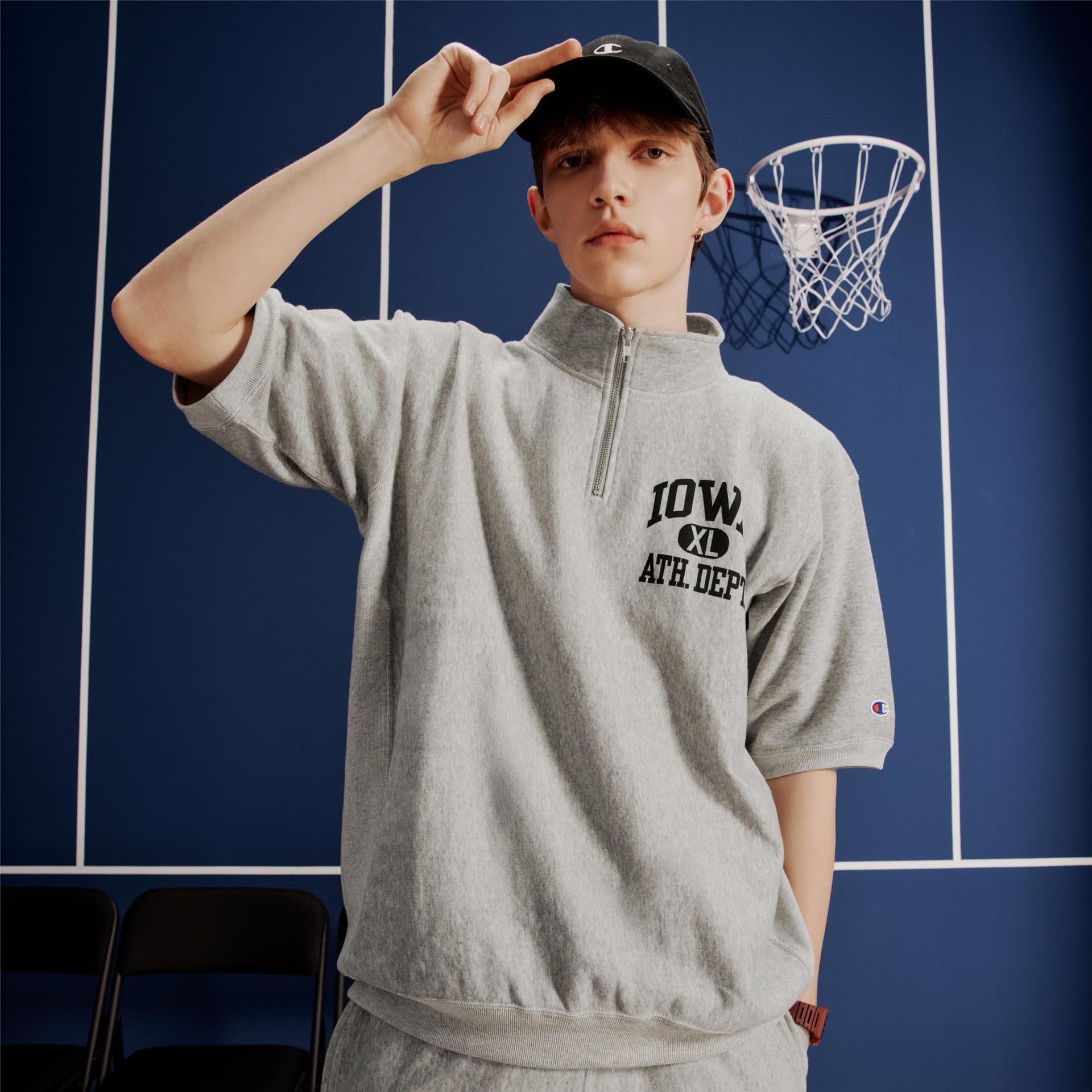 Футболка Champion Reverse Weave SS24 Half-Zip Tee - изображение 3