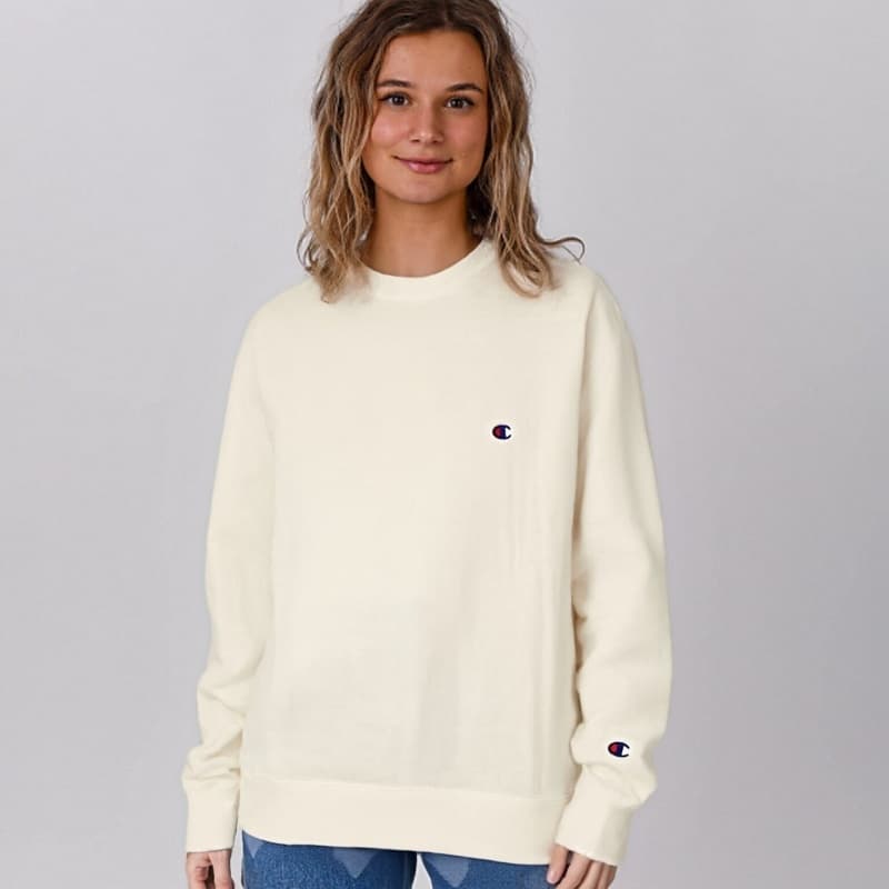 Кофта Champion Small C Logo Crewneck Sweatshirt Fleece White - изображение 2