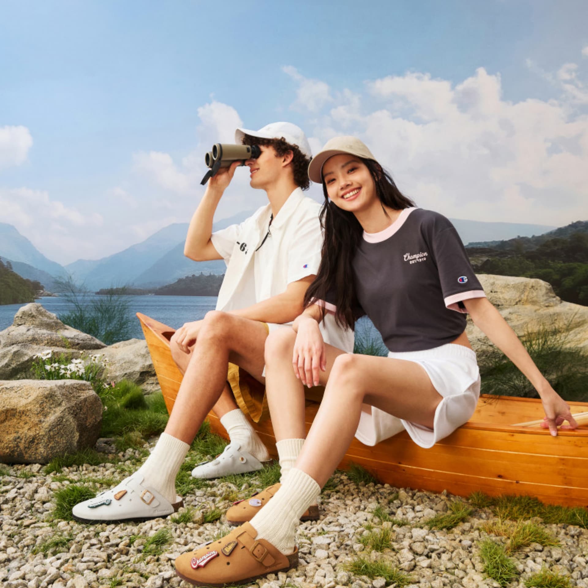 Сандалии Champion Многоцветная обувь Birkenstock унисекс Какао Мокко Коричневый - изображение 6