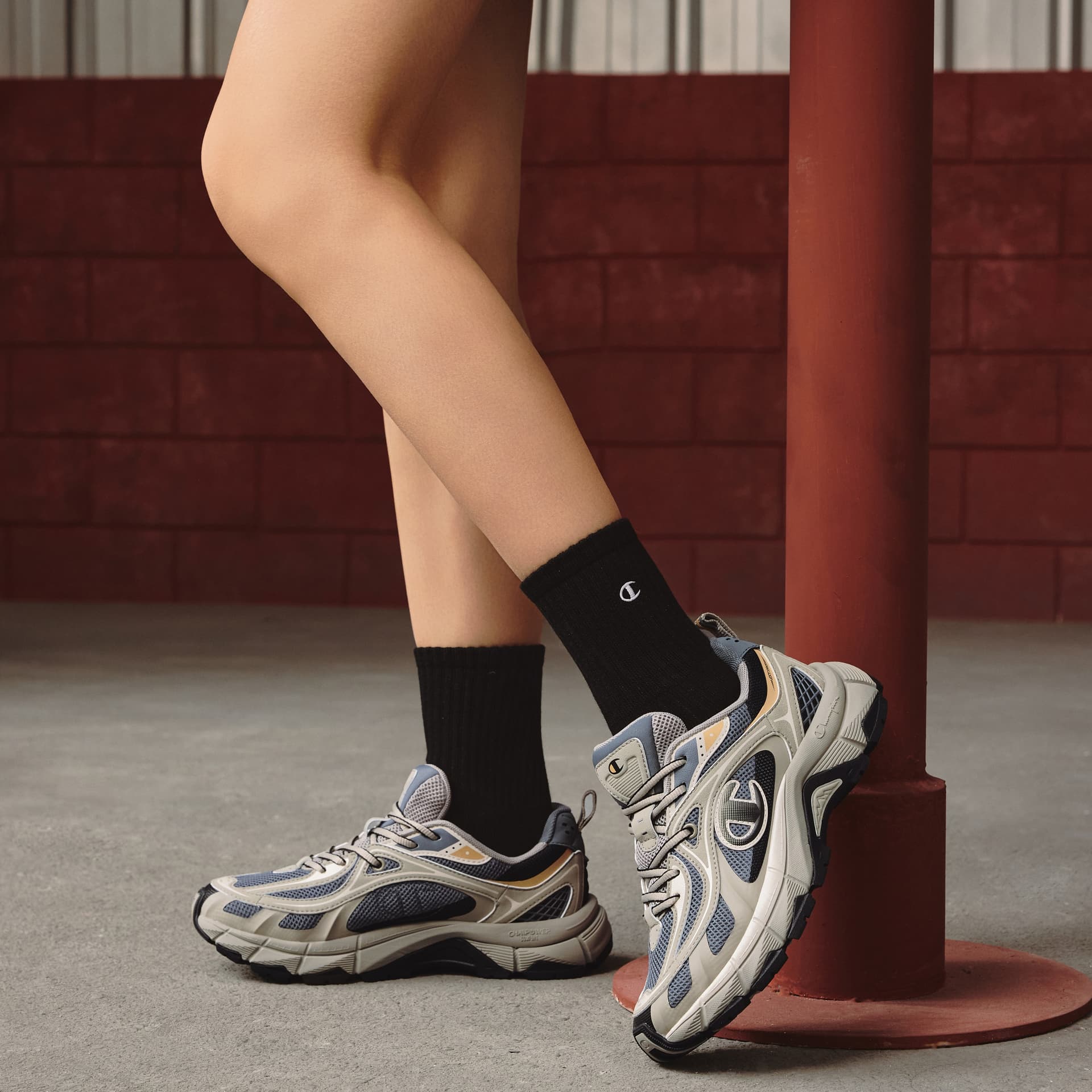 Кроссовки для бега Champion Support Low Top Беговые кроссовки Женские Pebble Silver Tidal Gray - изображение 6