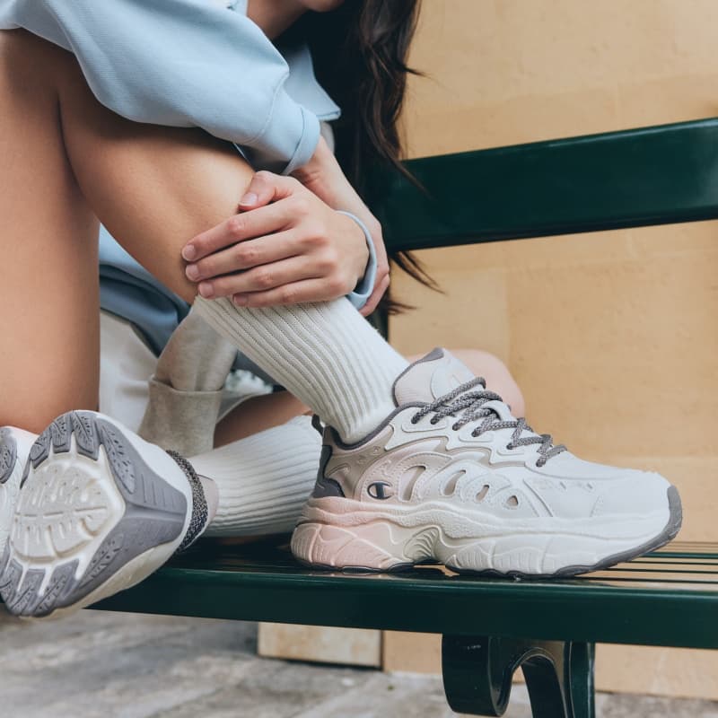 Кроссовки Champion Low Top массивные кроссовки женские Молочно-белый Бархат Светло-коричневый - изображение 8
