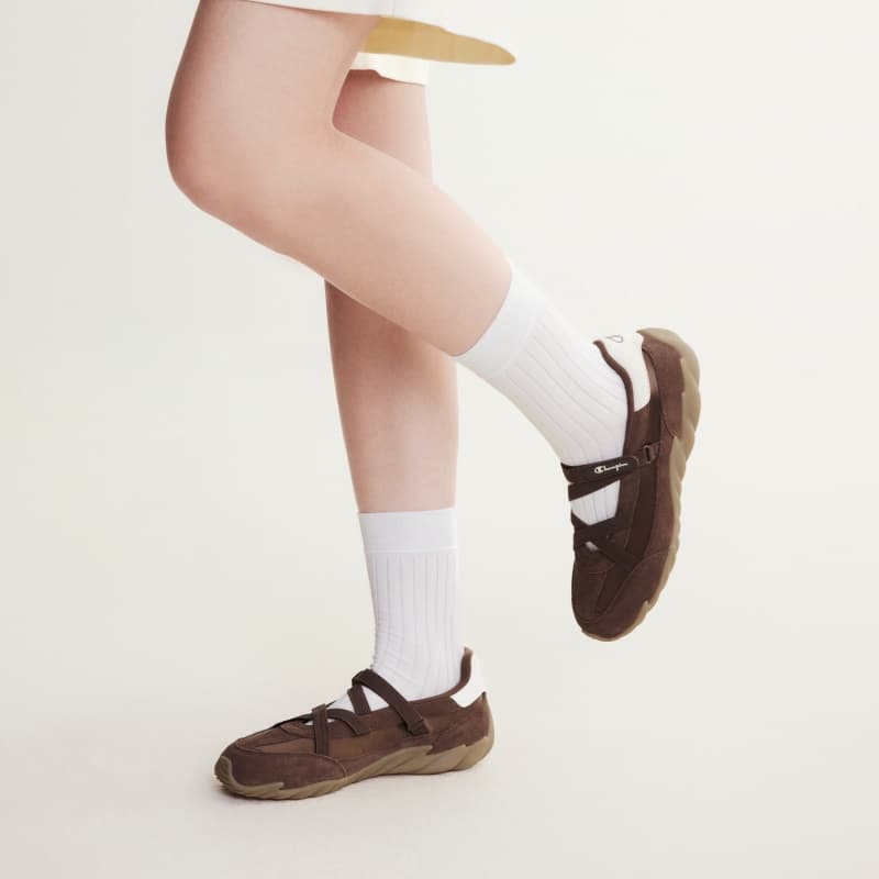 Кроссовки Champion Повседневная обувь Low Top Шишечно-коричневый Льняная ткань Женская - изображение 7