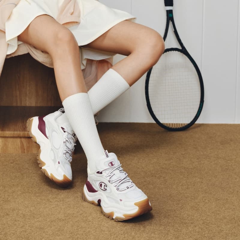Кроссовки Champion Low Top массивные кроссовки женские Молочно-белый Седло-красный - изображение 8