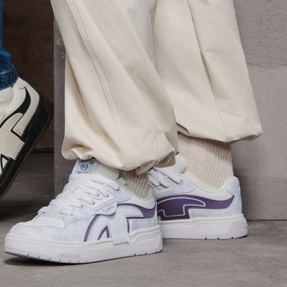Кроссовки Champion Low Top Скейтборд Обувь Женская Молочно-белая Qinghui Синяя - изображение 6