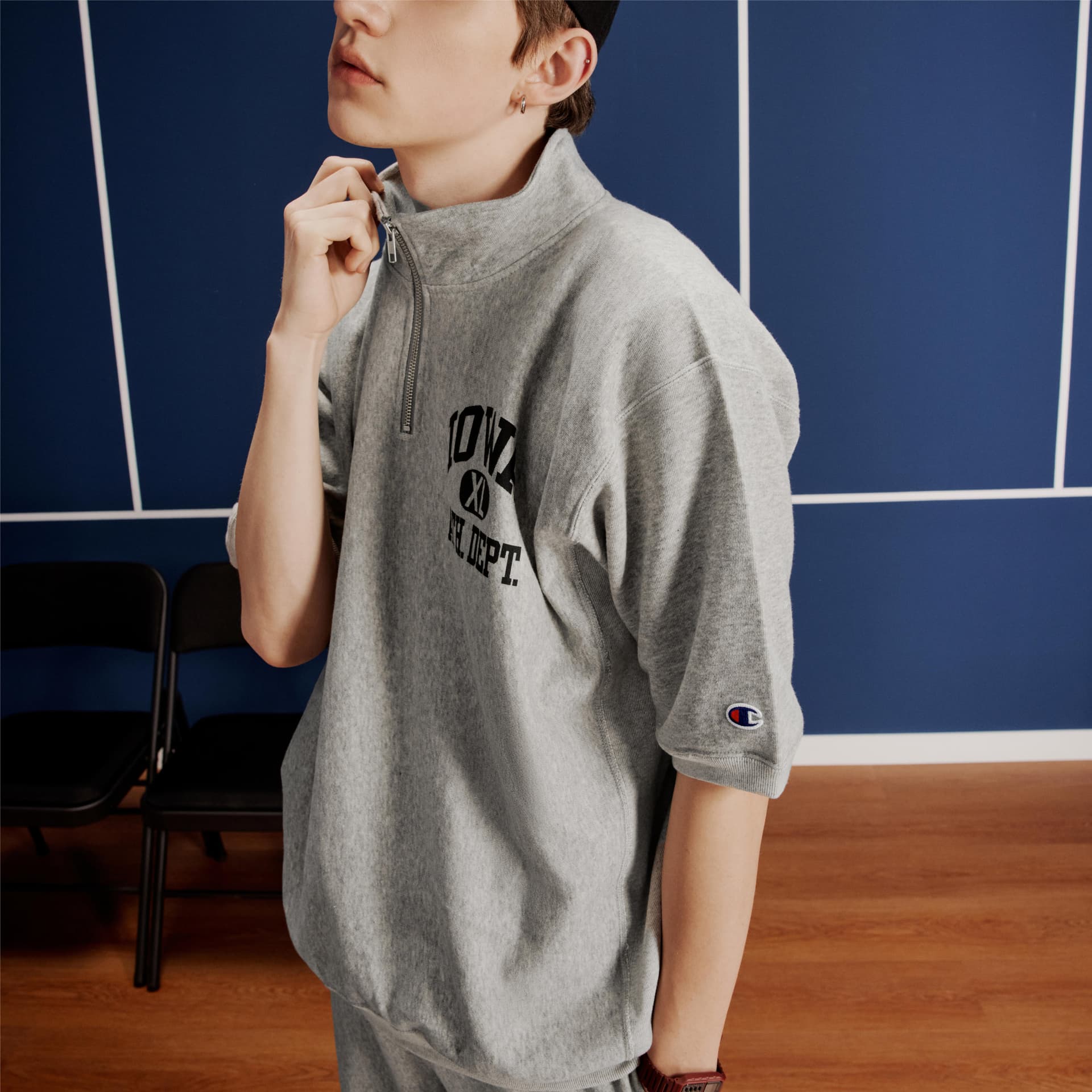Футболка Champion Reverse Weave SS24 Half-Zip Tee - изображение 5