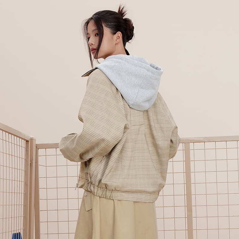 Куртка Champion FW24 Спортивный Шик Куртки и Пальто Женские Светлый Хаки - изображение 6