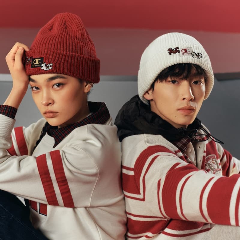 Шапка Champion Horse Year Box Script Beanie Horse SS26 Вышитый узор Универсальный модный повседневный комфортный теплый Шапки-бини Унисекс Парный - изображение 4
