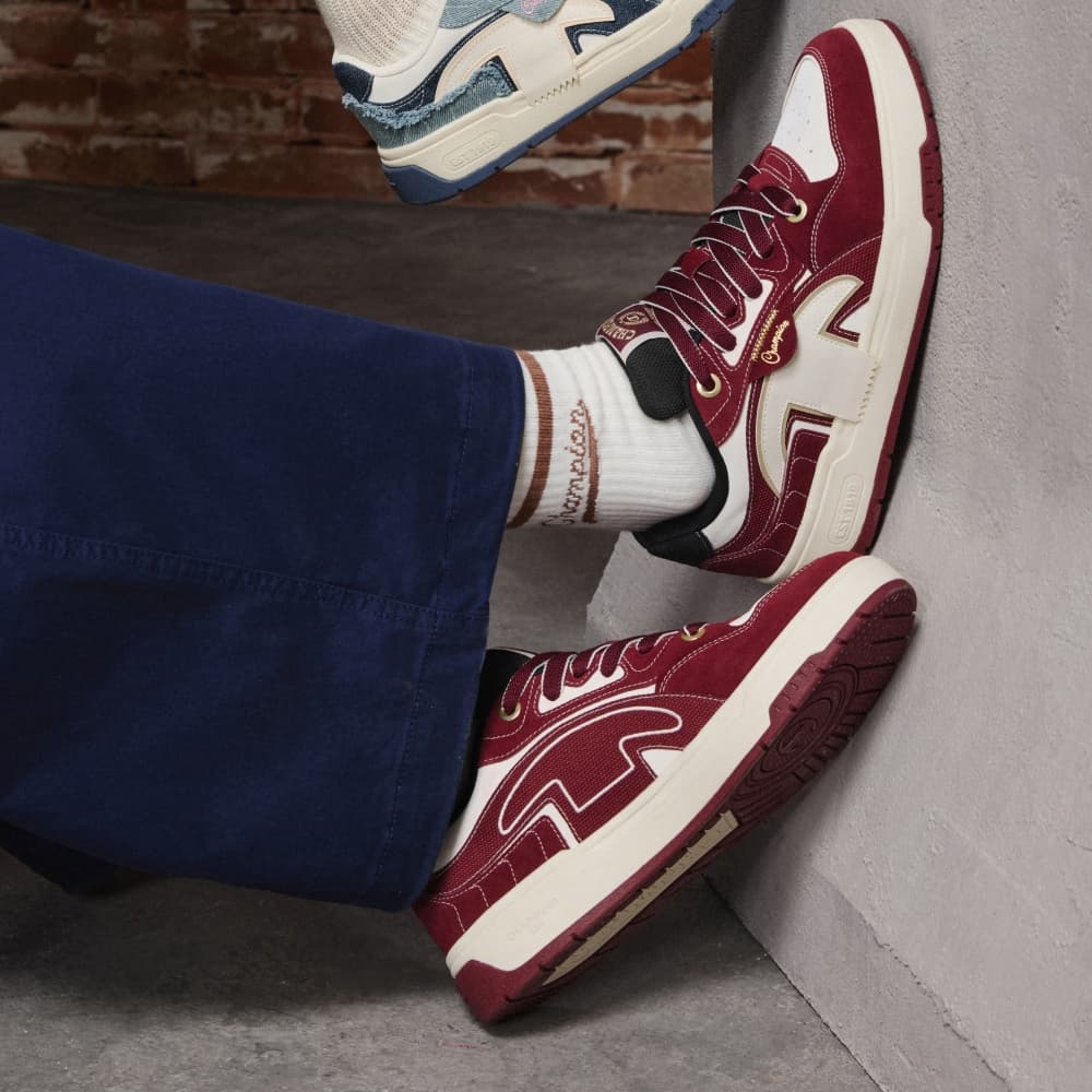 Кроссовки Champion Low Top Скейтборд Обувь Мужская Преппи Красный Молочно-Белый - изображение 6