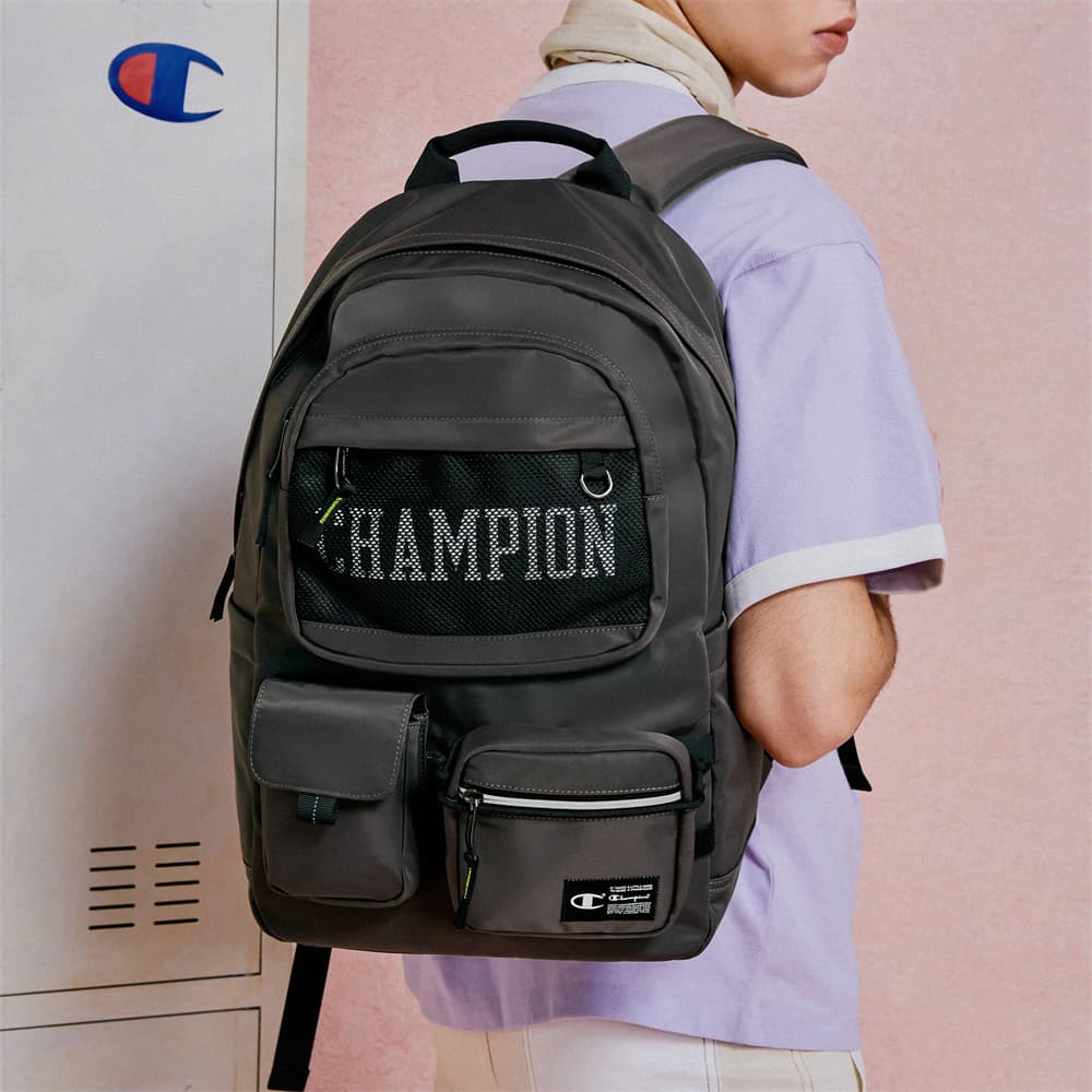 Рюкзак Champion Ткань Рюкзак Большой Унисекс Серый Верблюжий - изображение 9